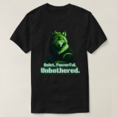 Quiet Powerful Unbothered Wolf Minimal Strength T-shirt (Design voorkant)