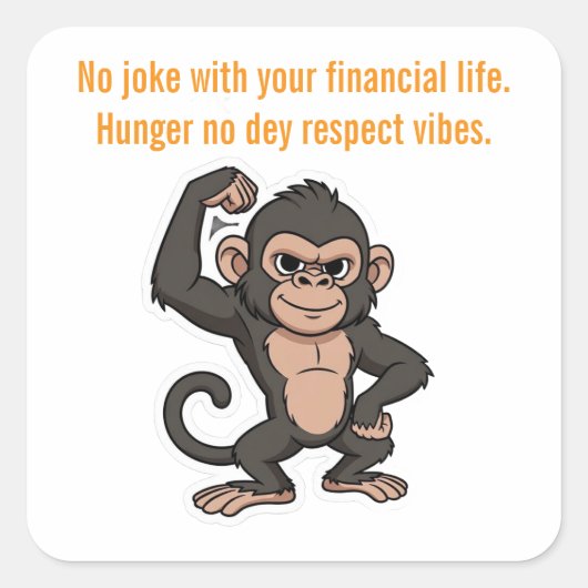 Quiet Progress Monkey Sticker (Voorkant)