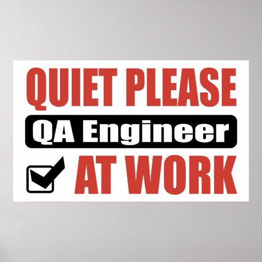 Quiet, QA-technicus op het werk Poster (Voorkant)