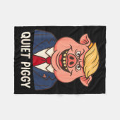 Quiet, Quiet Ggy Funny Sarcastic Litical G Cartoon Fleece Deken (Voorkant (Horizontaal))