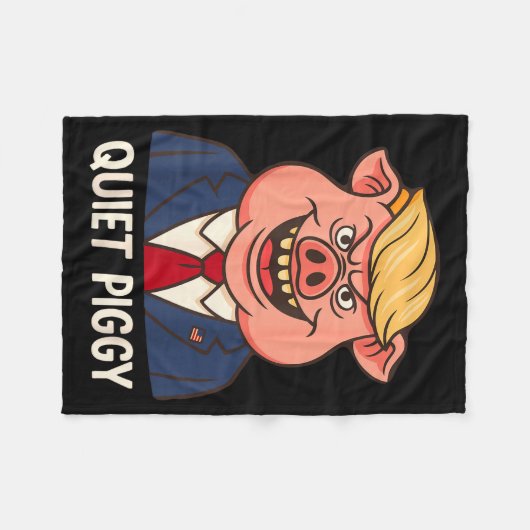 Quiet, Quiet Ggy Funny Sarcastic Litical G Cartoon Fleece Deken (Voorkant (Horizontaal))