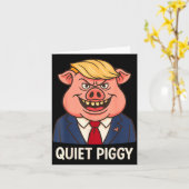 Quiet, Quiet Ggy Funny Sarcastic Litical G Cartoon Kaart (Gele Bloem)