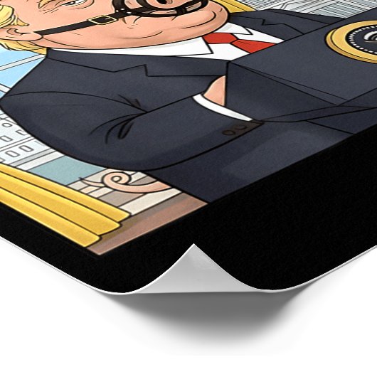 Quiet Quiet Ggy Funny Sarcastic Litical G Cartoon  Poster (Hoek)