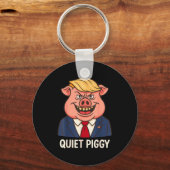 Quiet, Quiet Ggy Funny Sarcastic Litical G Cartoon Sleutelhanger (Voorkant)