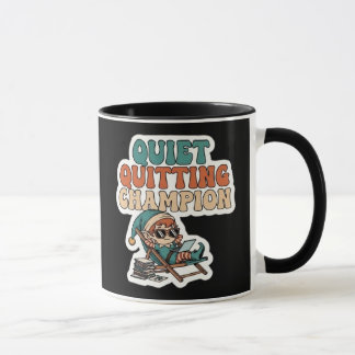Quiet Quitting Elf Funny Office Humor Coffee Mug Mok
