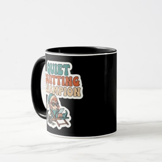 Quiet Quitting Elf Funny Office Humor Coffee Mug Mok (Voorkant links)