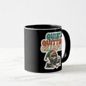 Quiet Quitting Elf Funny Office Humor Coffee Mug Mok (Voorkant rechts)