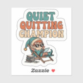 Quiet Quitting Elf Funny Office Humor Vinyl Sticker (Vel)
