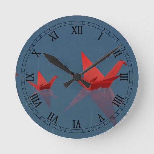 Quiet Rainy Day Clock Ronde Klok (Voorkant)