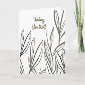 Quiet Reeds — Minimal Get Well Card Kaart (Voorkant)