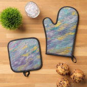 Quiet Reign Modern Art Ovenwant & Pannenlap Set (Top down)