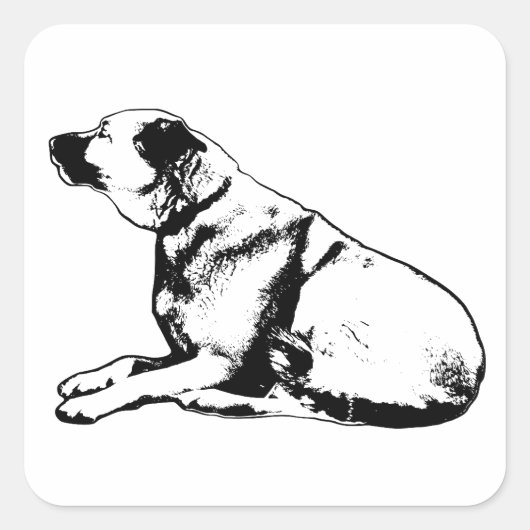 Quiet Ridge Gaze Vierkante Sticker (Voorkant)