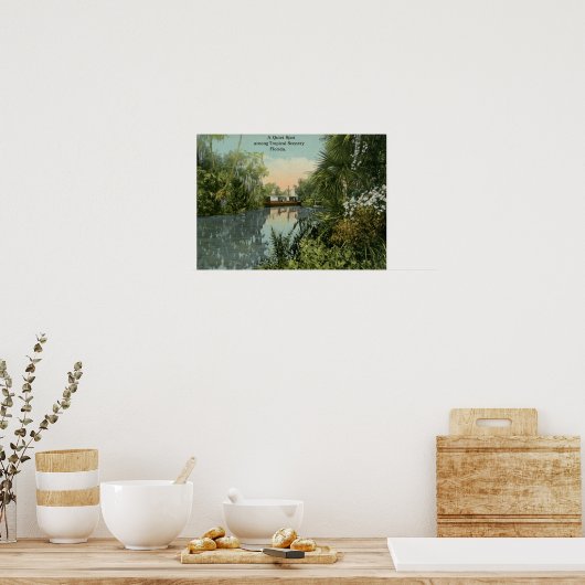 Quiet Spot in Tropical Florida Poster (Keuken)