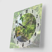 Quiet Stream Vierkante Klok (Hoek)