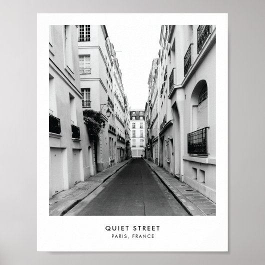 Quiet Street in Parijs | Fotografie, poster (Voorkant)