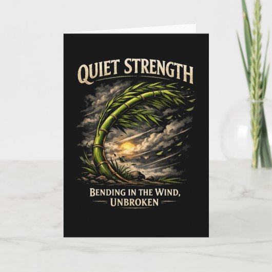 Quiet Strength Feestdagen Kaart (Voorkant)