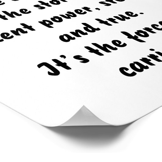 Quiet Strength inspirerend minigedicht Poster (Hoek)