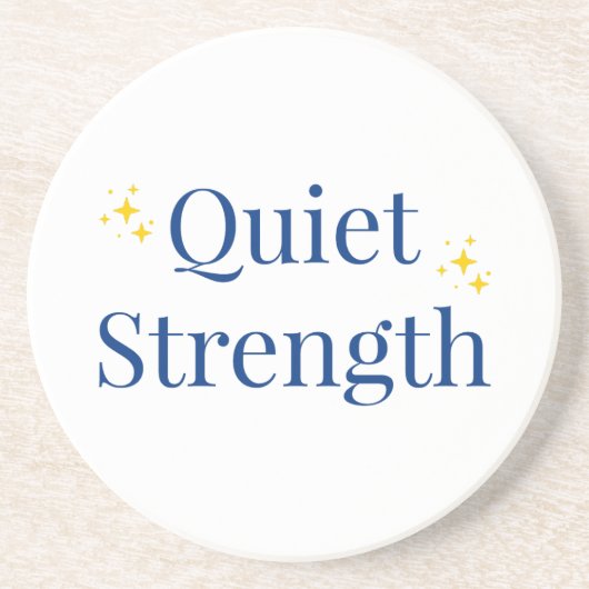 Quiet Strength Zandsteen Onderzetter (Voorkant)