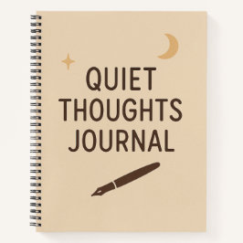 Quiet Thoughts Journal – Minimaal Notitieboek Hoes