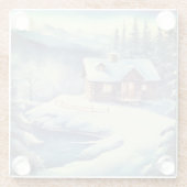 Quiet time in the woods glazen onderzetter (Achterkant)