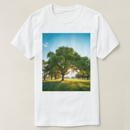 Quiet Time With a Big Tree – Nature T‑Shirt T-shirt (Design voorkant)