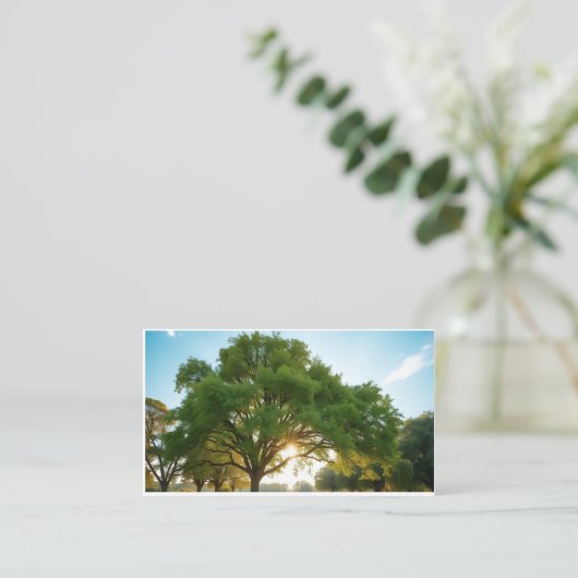 Quiet Time With a Big Tree  Visitekaartje (Staand voorkant)