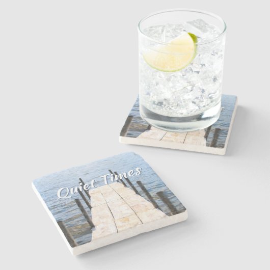 Quiet Times van de Dock bij het meer Stenen Onderzetter (Zijkant)