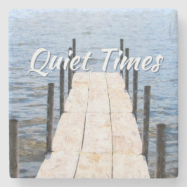Quiet Times van de Dock bij het meer Stenen Onderzetter