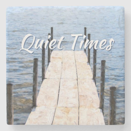 Quiet Times van de Dock bij het meer Stenen Onderzetter (Voorkant)