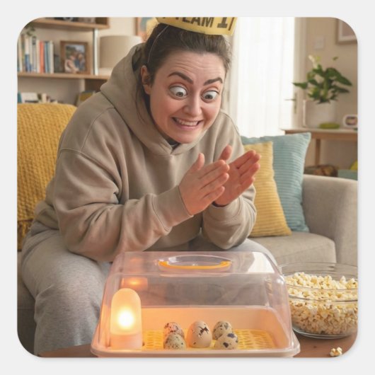 Quiet Victory, Pending Hatch Vierkante Sticker (Voorkant)