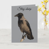 Quiet Watcher The Hooded Crow Kaart (Gele Bloem)