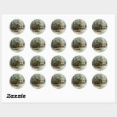 Quiet Winter namiddag Ronde Sticker (Vel)