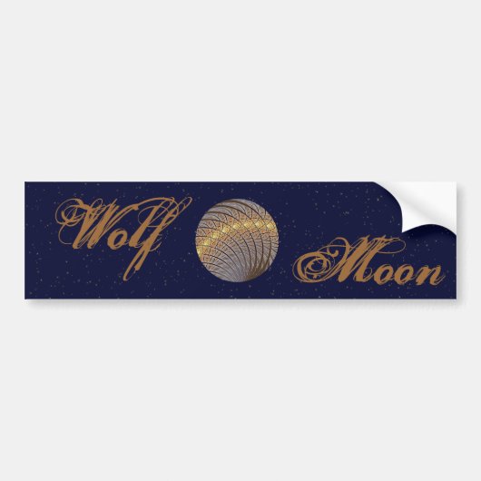 Quiet Wolf Moon Bumpersticker (Voorkant)