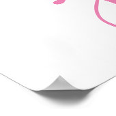 Quiet Zone Zwart Roze Quote Poster (Hoek)