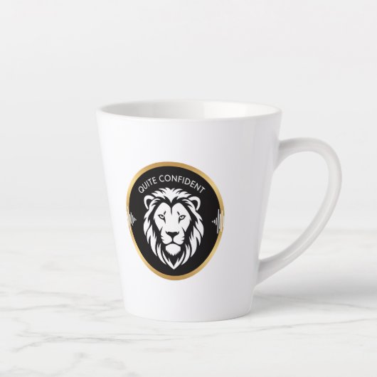 Quietly Confident – Minimal Typography Design for  Latte Mok (Rechts)