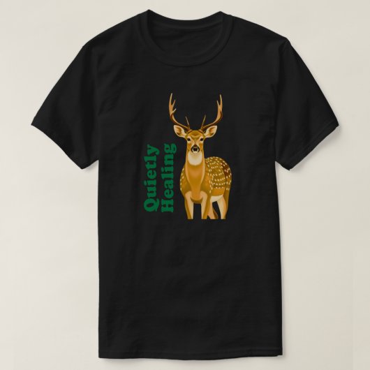 Quietly Healing Minimal Deer Mental Health T-shirt (Design voorkant)