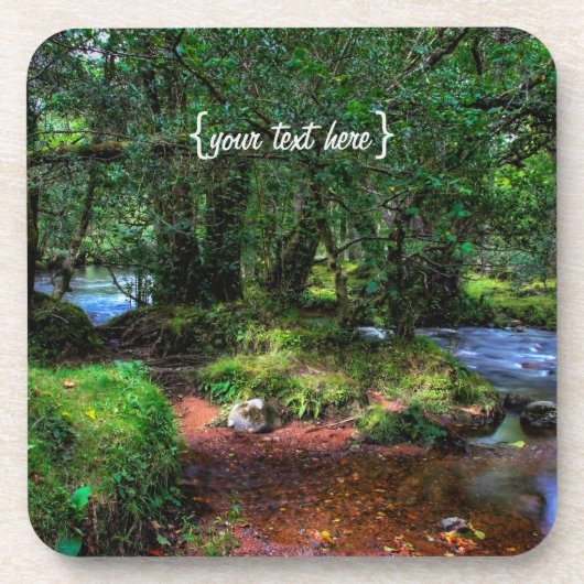 Quietly stromt de rivier - Nationaal Park Dartmoor Drankjes Onderzetter (Voorkant)