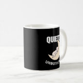 Quietly Unbothered Minimal Quote Mug – Calm Night  Koffiemok (Voorkant rechts)