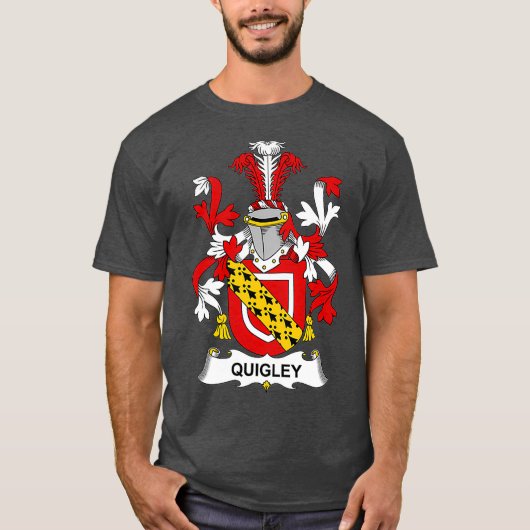 Quigley Coat of Arms Family Crest T-shirt (Voorkant)
