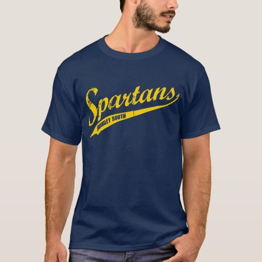 Quigley South Script Spartans t-shirt CURSIVE (Voorkant)