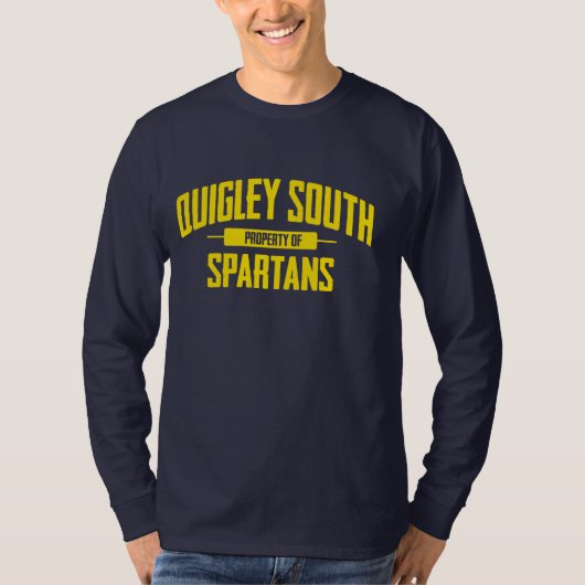 Quigley South Spartans (Long Slapeve) T-shirt (Voorkant)