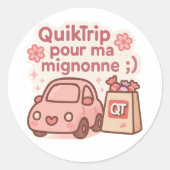 QuikTrip – Retro Kawaii Sticker for Roadtrip Lover (Voorkant)