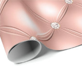 Quild Diamond Sparkly Roos Gold Pink Luxury Cadeaupapier (Rol Hoek)