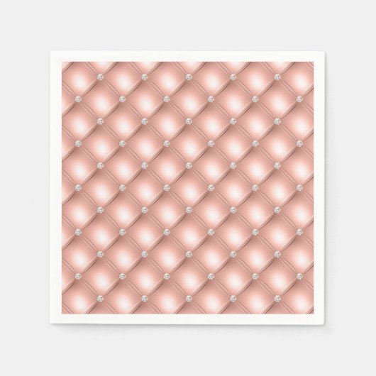 Quild Diamond Sparkly Roos Gold Pink Luxury Servet (Voorkant)