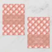 Quild Diamond Sparkly Roos Gold Pink Luxury Visitekaartje (Voorkant / Achterkant)