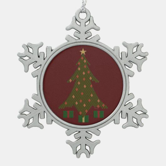 Quild kerstpremium-Ornament Tin Sneeuwvlok Ornament (Voorkant)