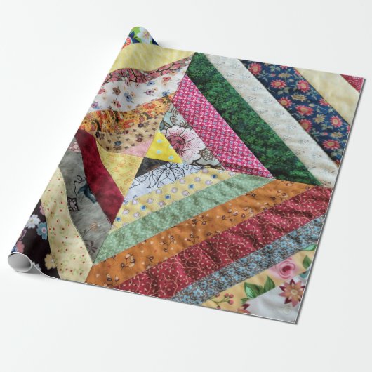 Quiled Print Pattern Cadeaupapier (Uitgerold)