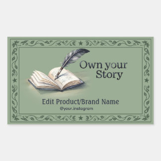 Quill Book Own Your Story Productlabel Sticker