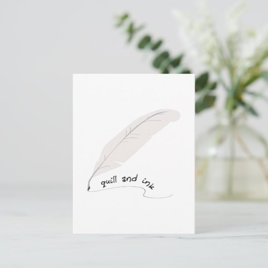 Quill en Ink Briefkaart (Staand voorkant)