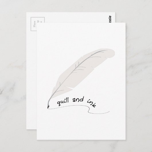 Quill en Ink Briefkaart (Voorkant / Achterkant)